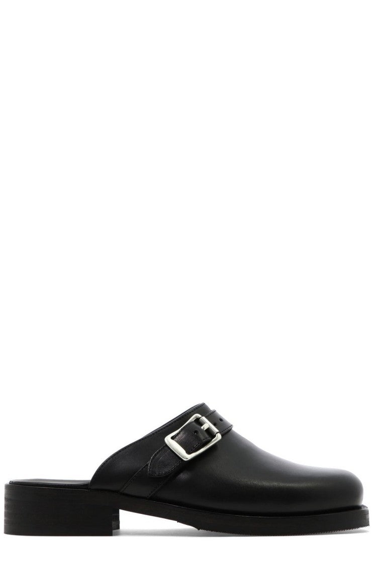 Our Legacy Leather Mule With Silver Buckle