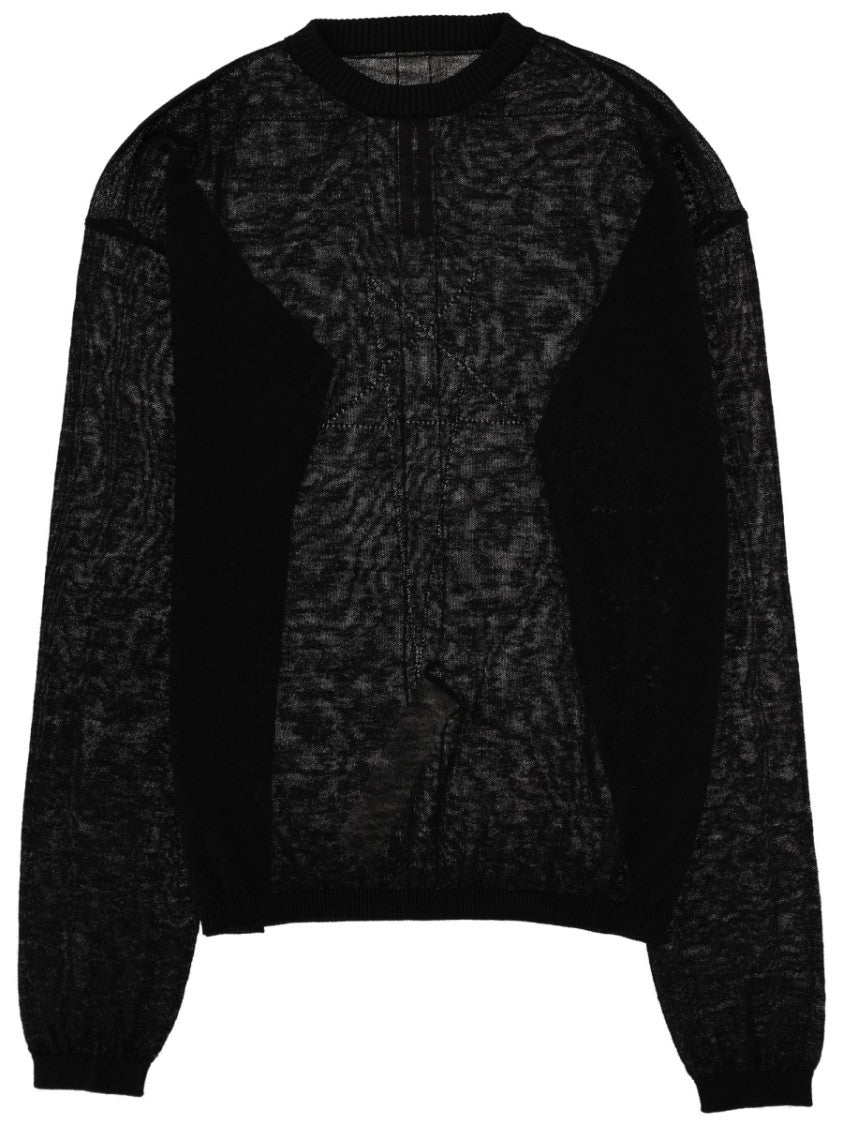 Rick Owens Penta Sheer New Wool Knit Sweater