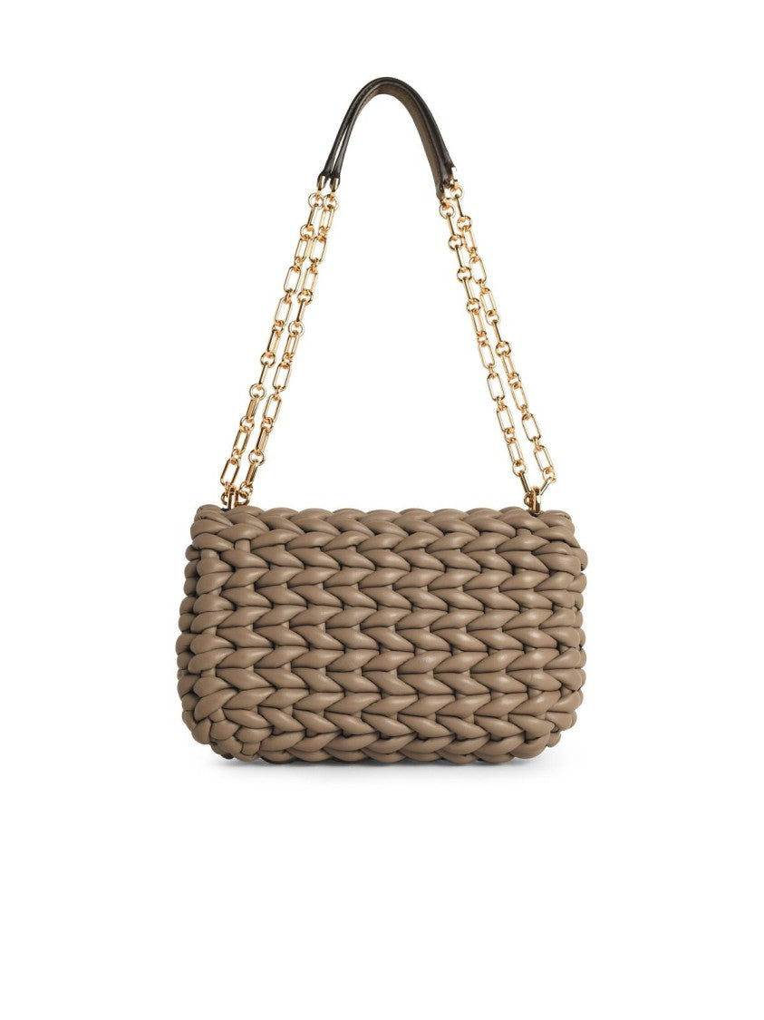 Michael Michael Kors 'Tribeca' Shoulder Bag In Birch Woven Leather