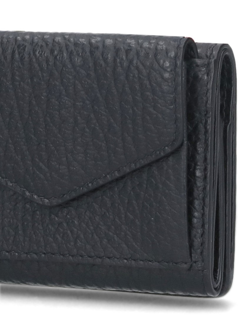 Maison Margiela Textured Hammered Leather Compact Wallet