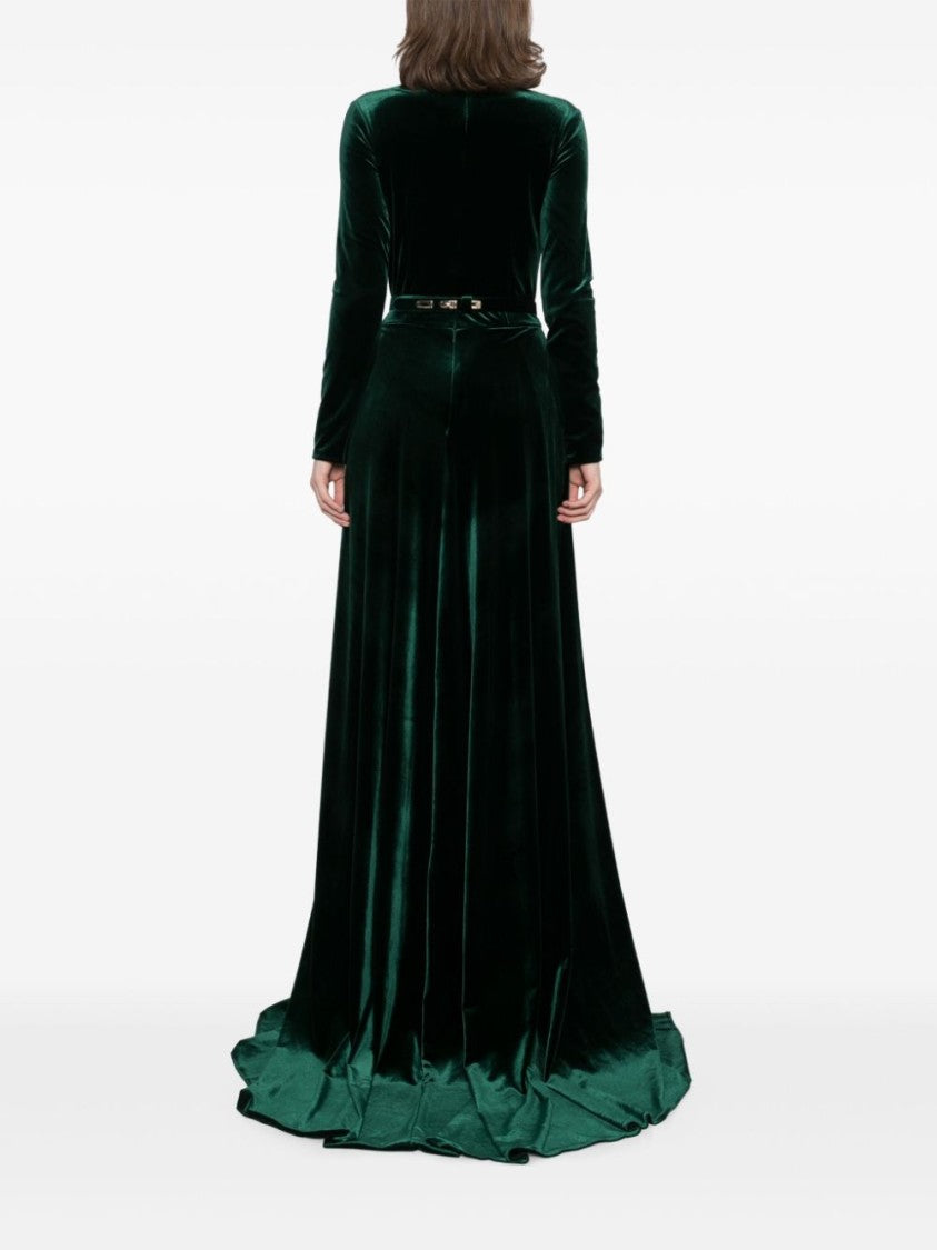 Saiid Kobeisy Velvet Long Dress