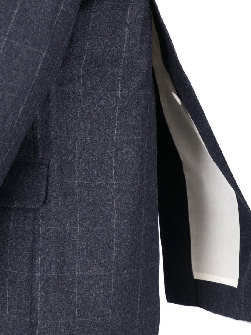 Sibel Saral Grey Sibel Saral Single-Breasted Virgin Wool Blazer