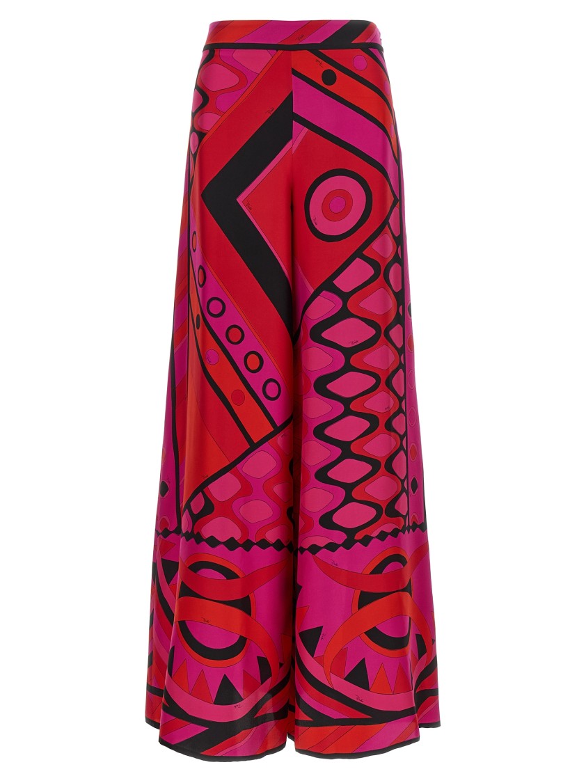 Emilio Pucci 'Vivara' Print Silk Twill Palace Trousers