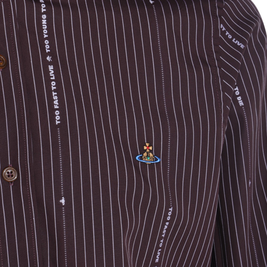 Vivienne Westwood Long Sleeve Pinstripe Button-Up Shirt