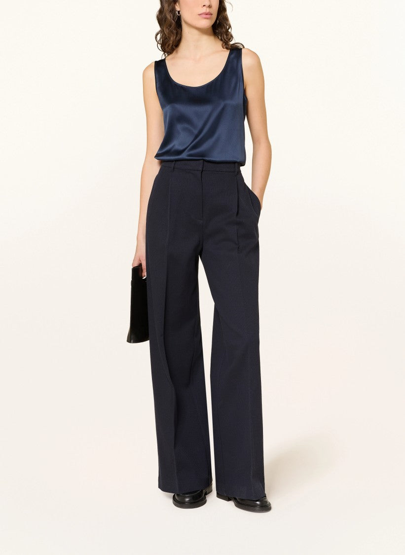 Max Mara Satin Tank Top With Deep Scoop Neckline