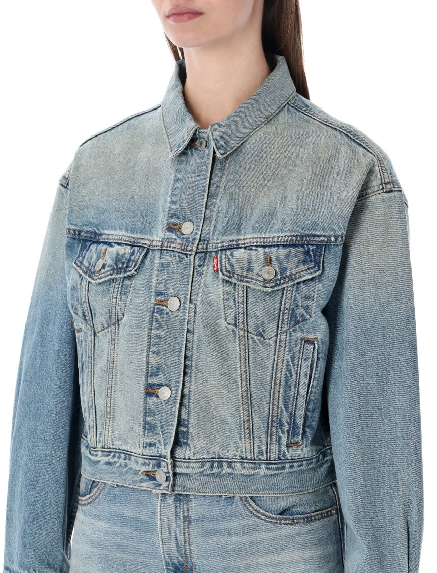 Levi's Cropped Denim Trucker Jacket