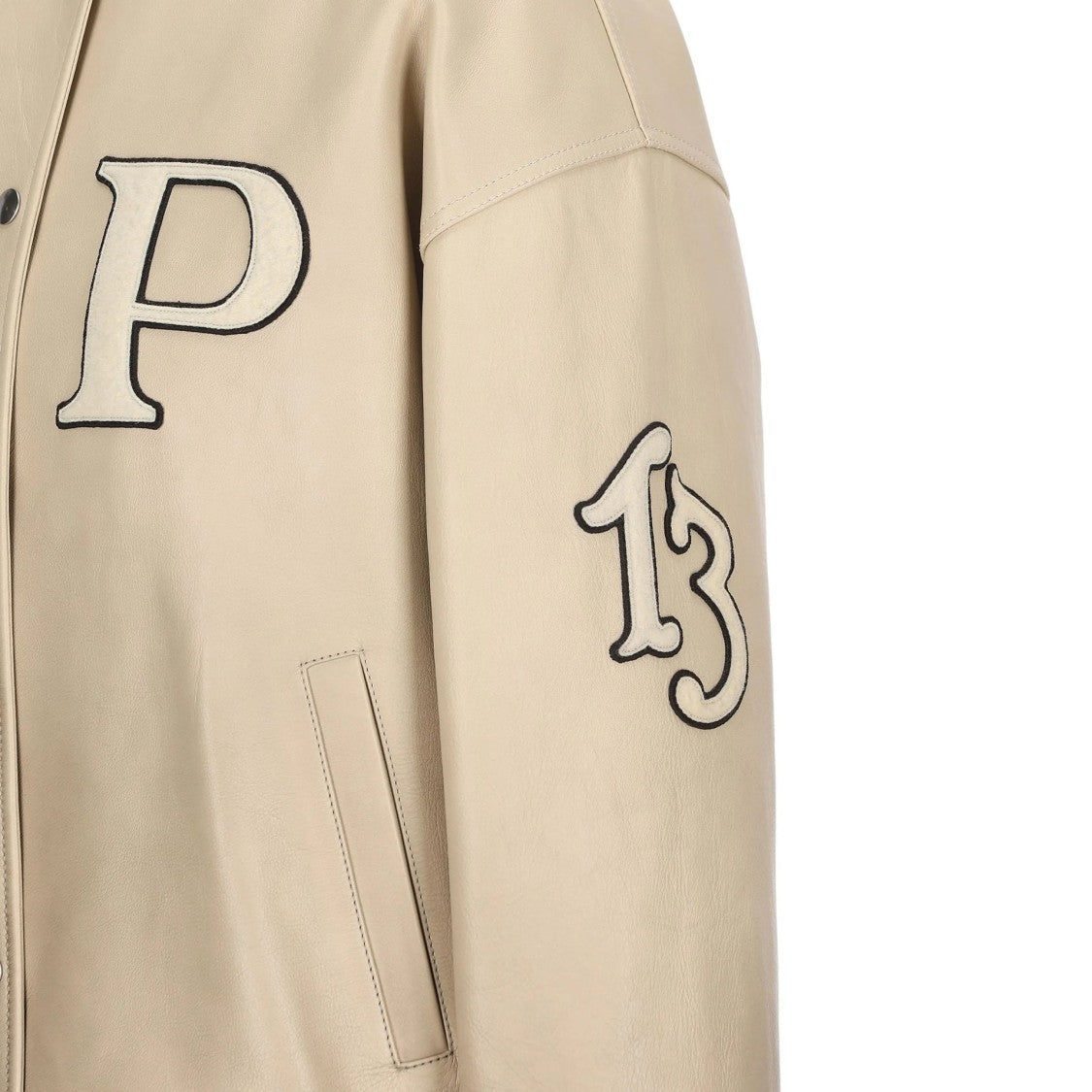 Prada Padded Leather Varsity Jacket