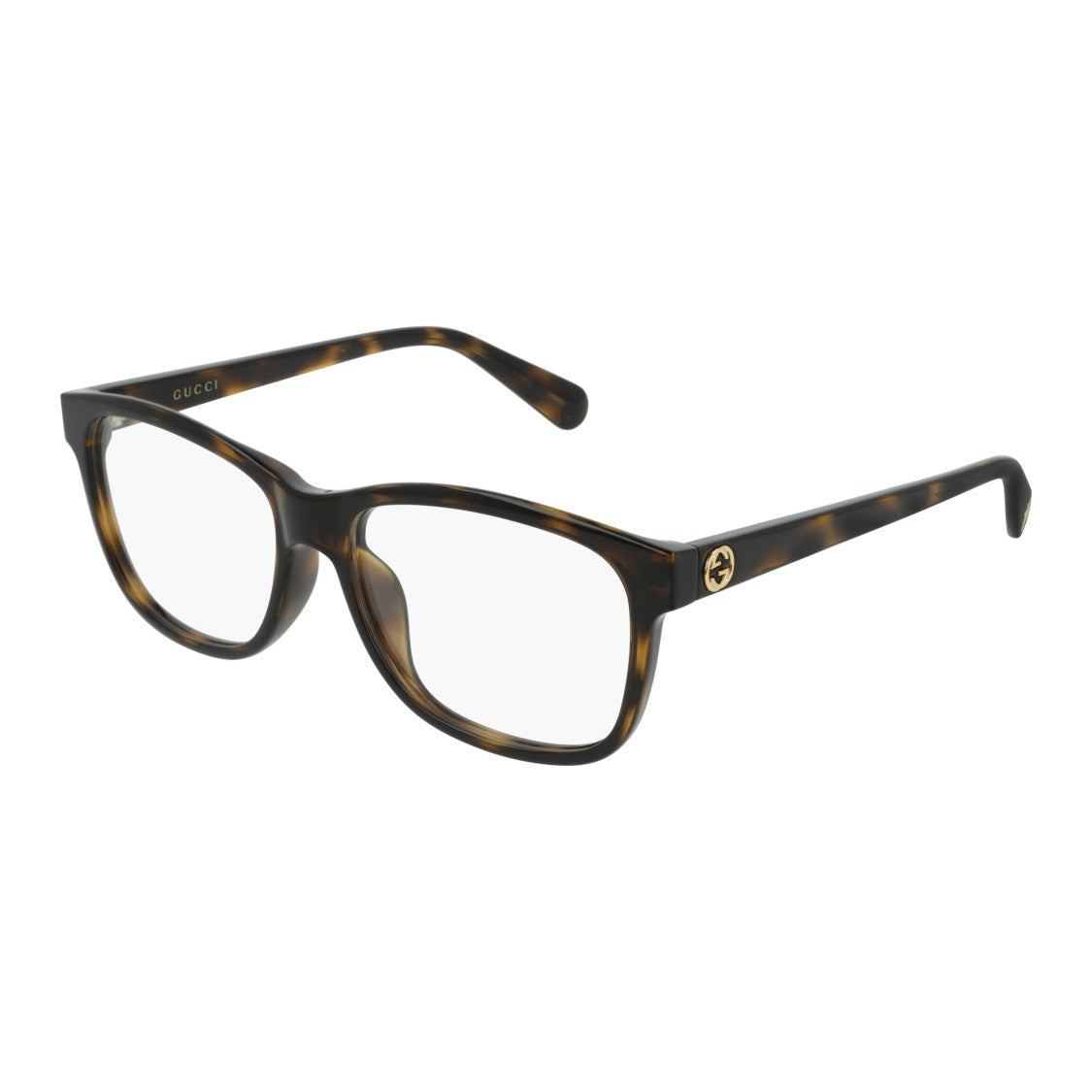 Gucci Gg0374oa Rectangular Tortoiseshell Frame Eyeglasses