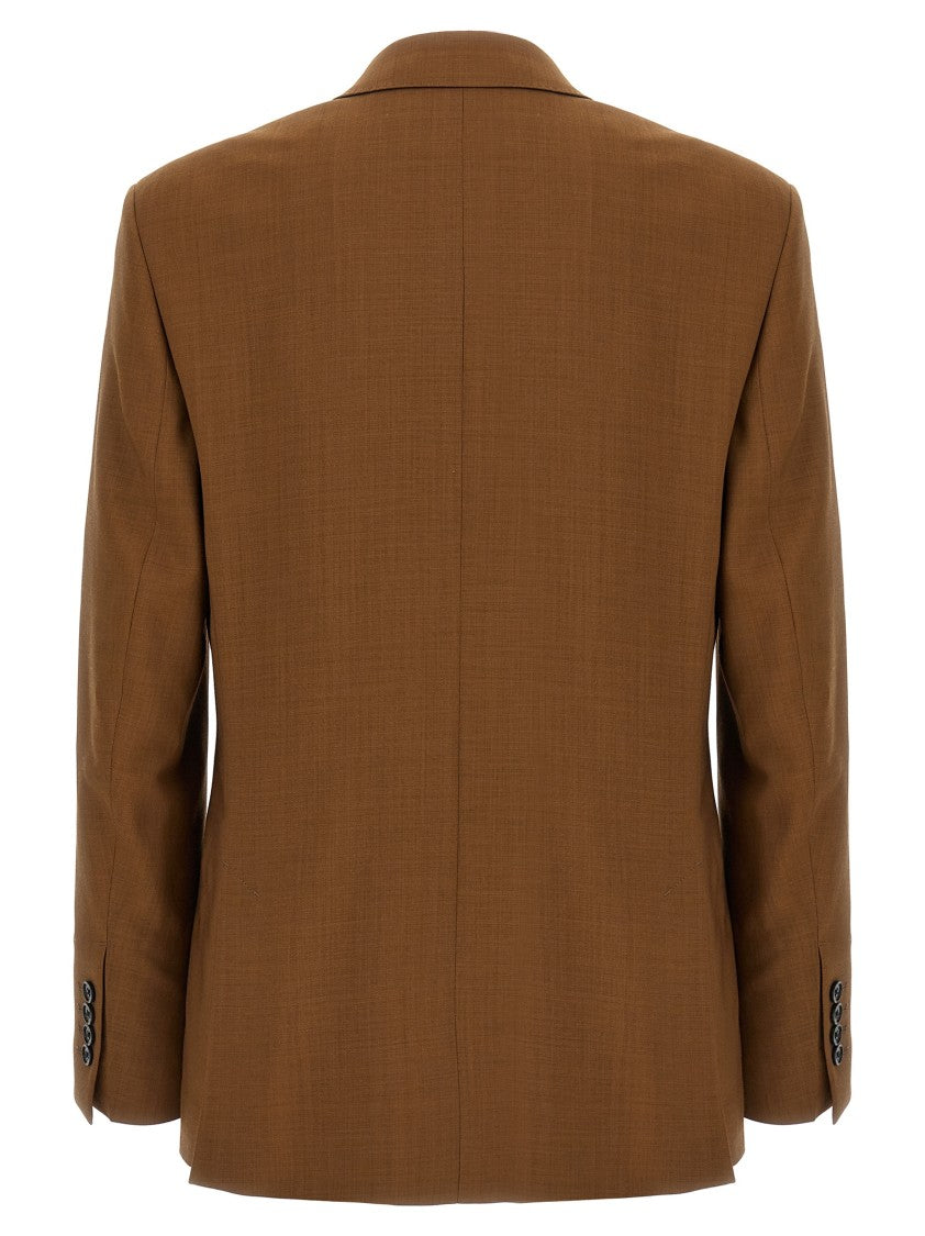 Ami Double-Breasted Light Wool Twill Blazer