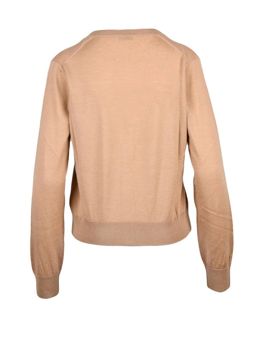 Ballantyne Beige Wool Short Cardigan