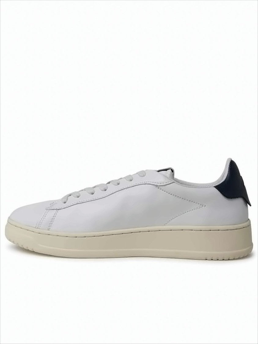 Autry Low-Top White Leather Sneakers With Perforated Detailing