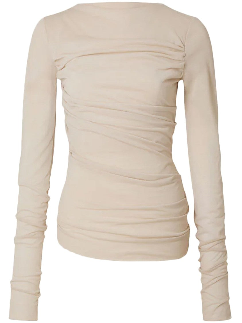 Soeur Ruched Silhouette Long-Sleeved Top