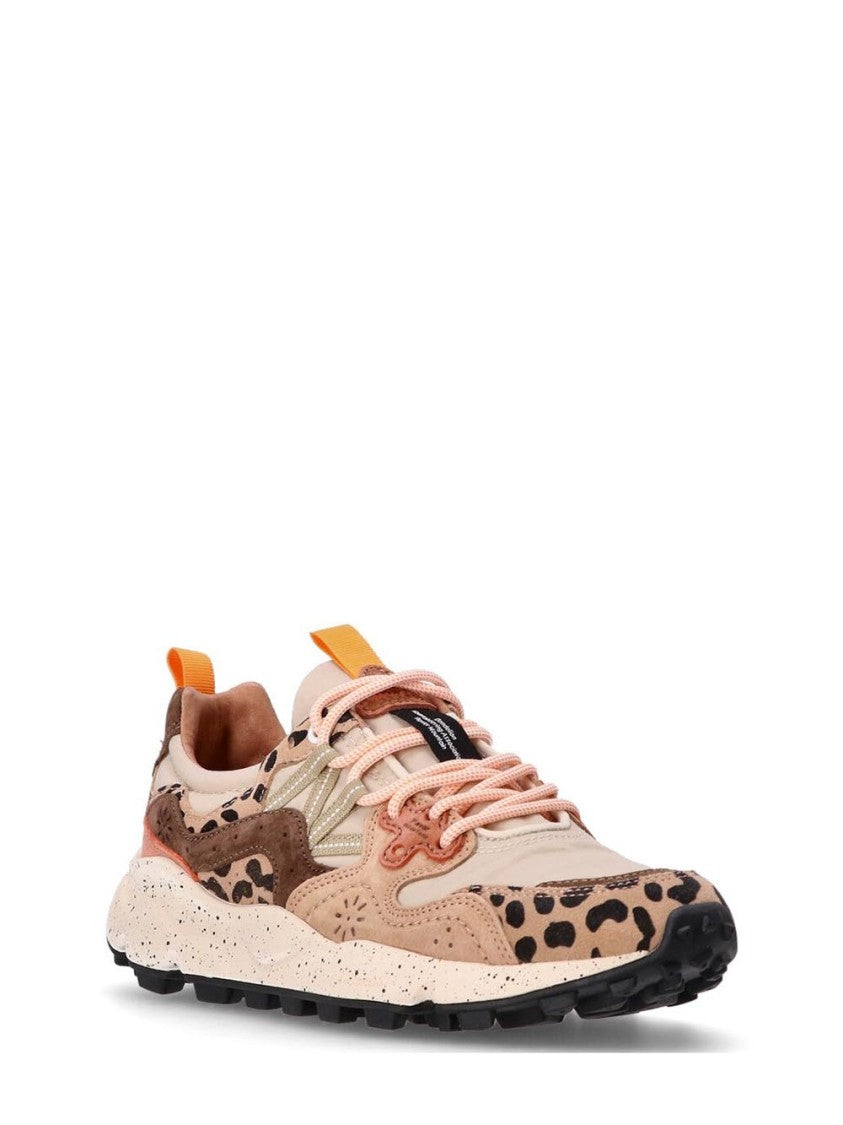 Flower Mountain Versatile Unisex Sneakers With Animal Print