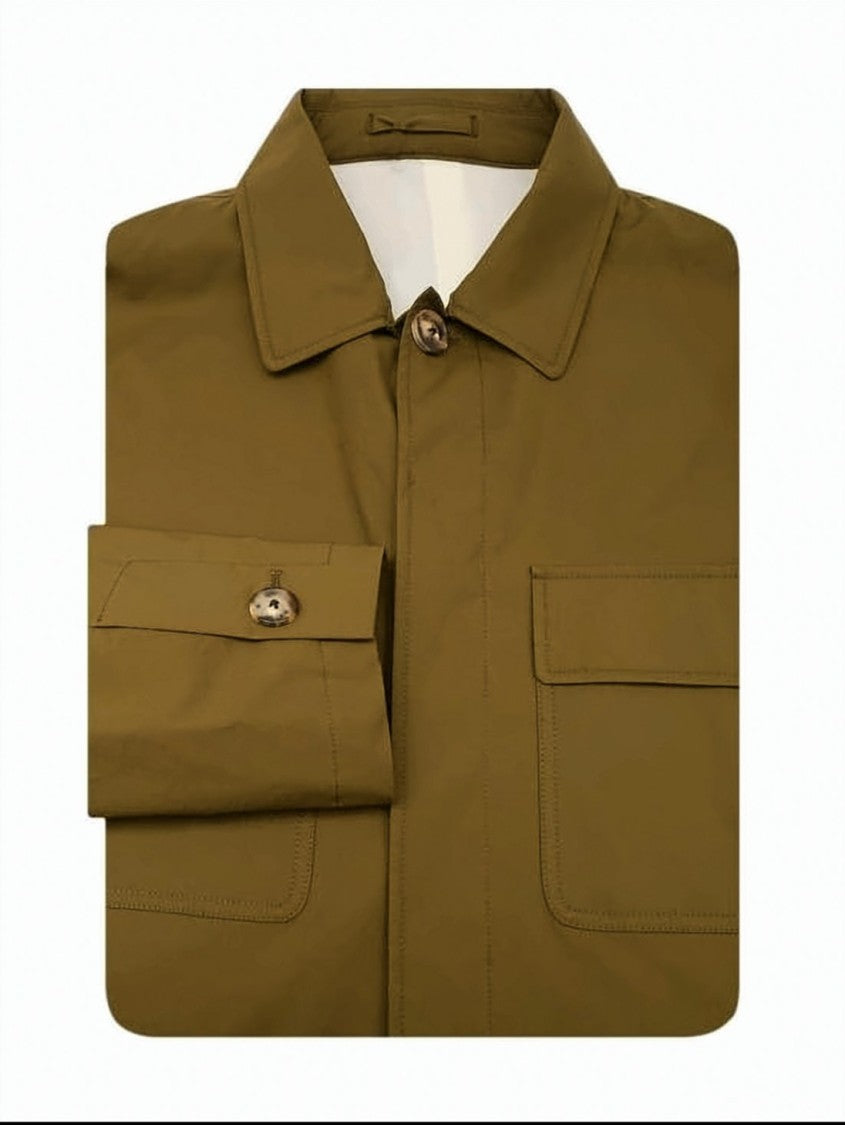 Lardini Structured Long-Sleeve Shirt With Concealed Button Placket