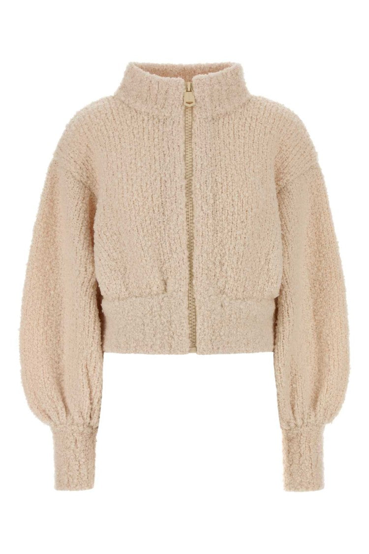 Zimmermann Ivory Boucle Hypnotic Bomber Jacket