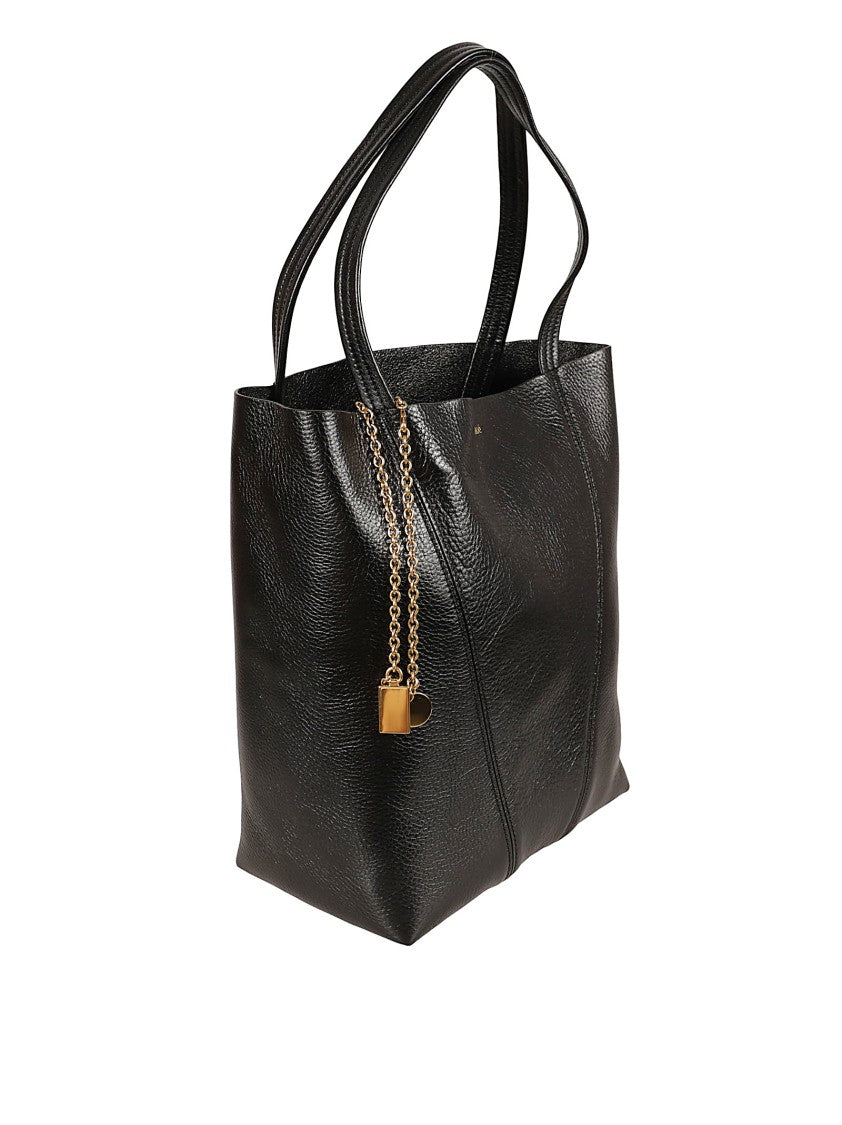 Chloé Spin Tote Bag In Shiny Grained Cowhide