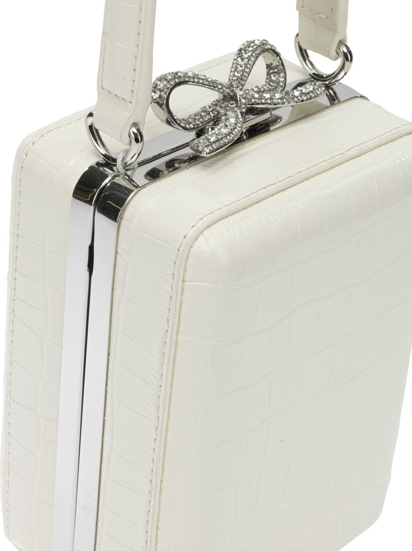 Self-Portrait Mini Crocodile Leather Handbag