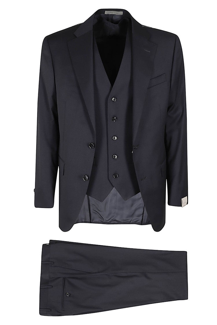 Corneliani Slim Fit Virgin Wool Three-Piece Suit