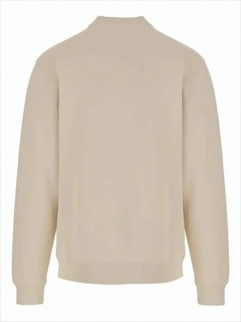 Jacquemus Minimalist Long-Sleeve Beige Tee With Subtle Branding