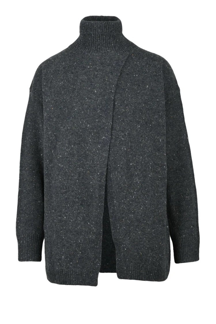 Max Mara High Neck Knit - Grey
