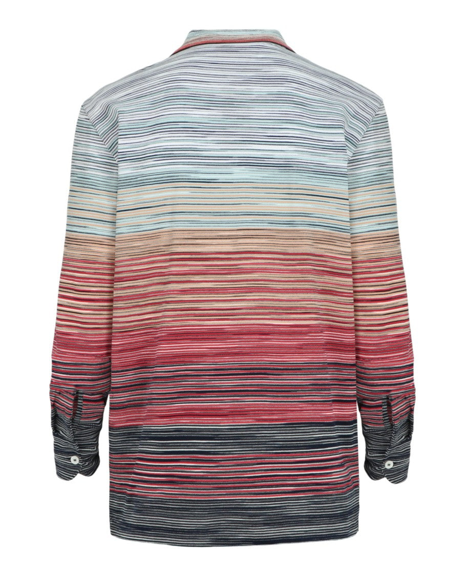 M Missoni Zig Zag Long Sleeve Polo
