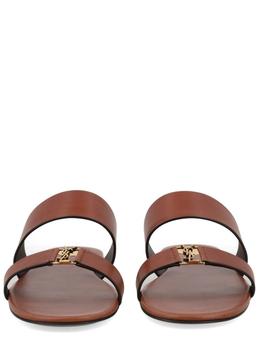 Saint Laurent Babylone Minimalist Leather Sandals