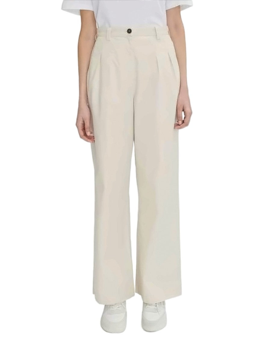 A.P.C. High-Waisted Straight Pants With Pleats