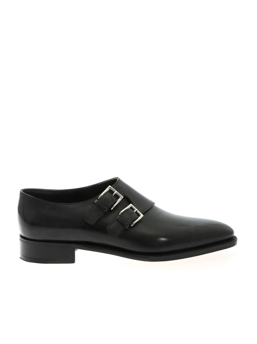 John Lobb Seamless Black Calf Leather Shoes