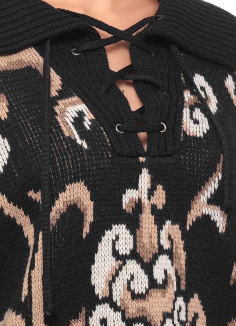 Etro High Neck Wool Sweater With Ornamental Pattern