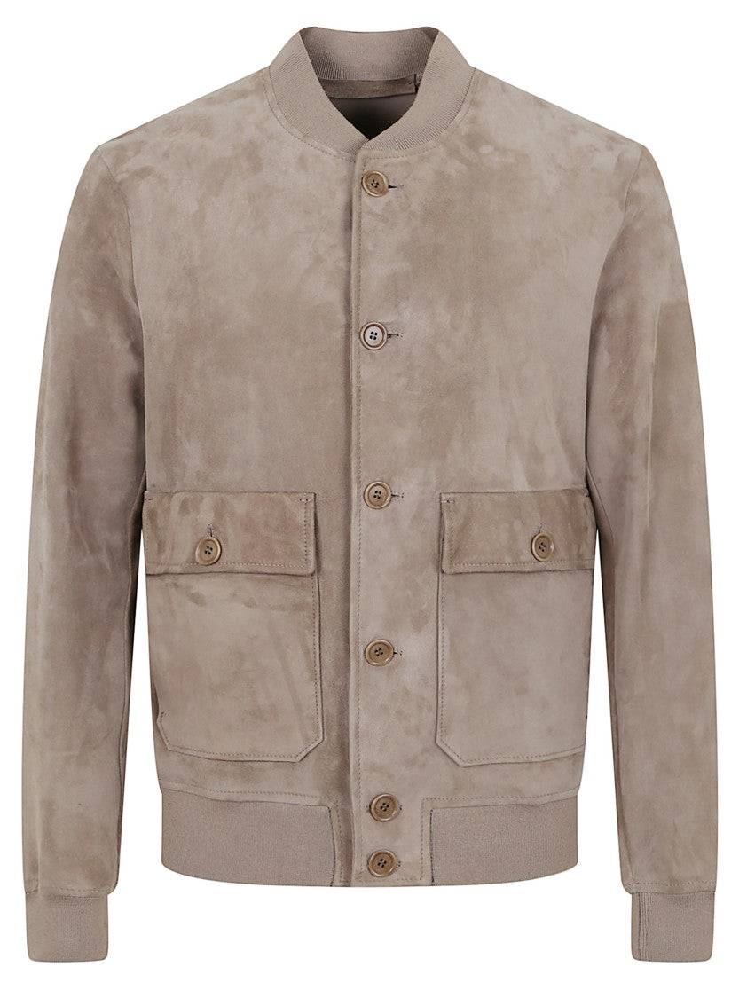 Salvatore Santoro Lamb Leather Jacket With Button-Up Front