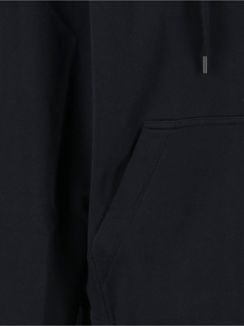 Canada Goose Black Zip-Up Hoodie With Drawstring And Logo Patch