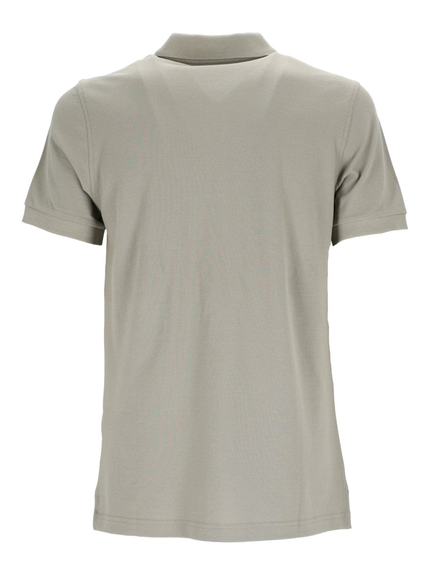 Fay Short Sleeve Piquet Two Tone Polo Shirt