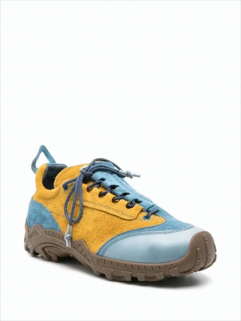 Our Legacy Contrast Suede Sneakers With Rugged Vibram Sole