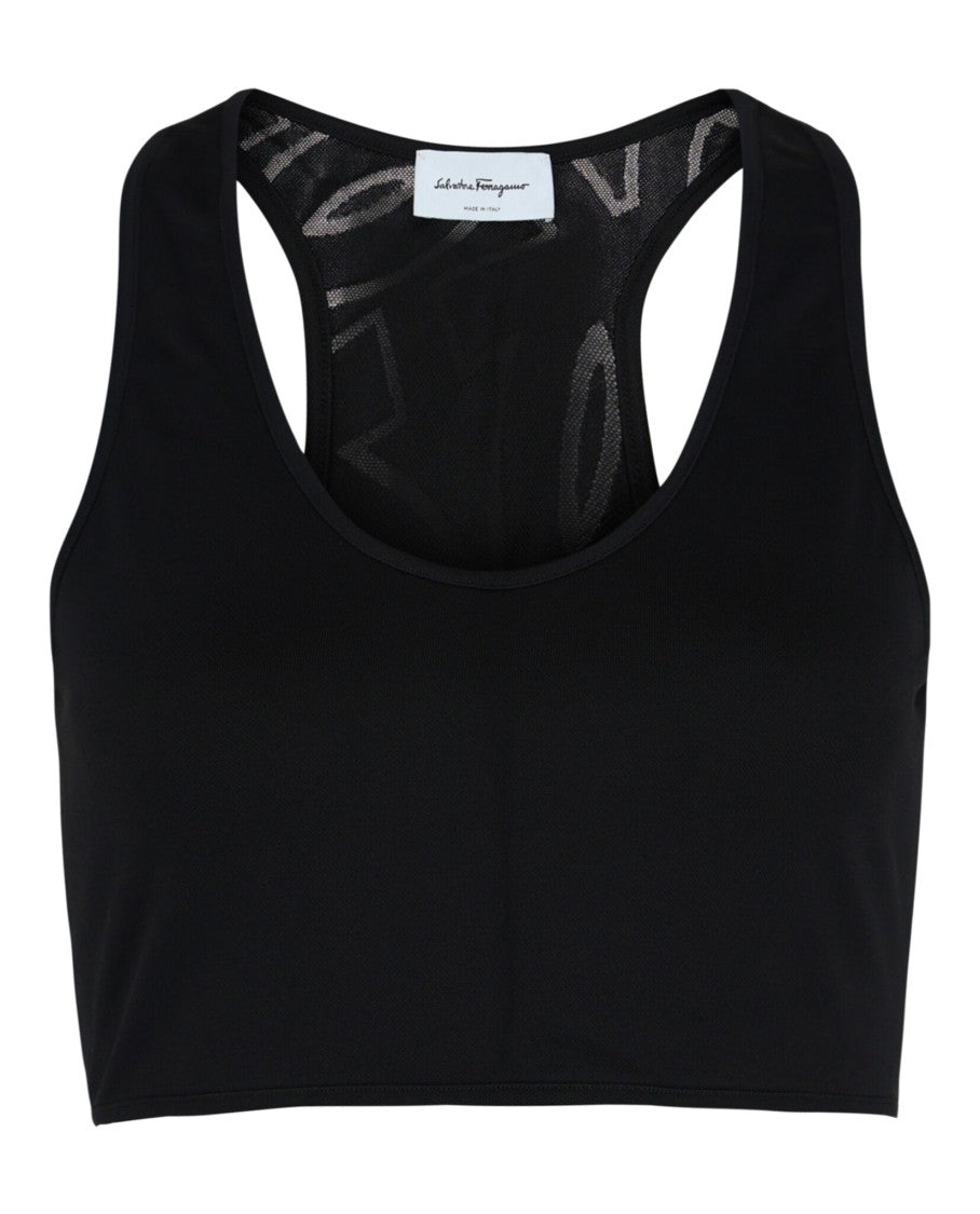 Ferragamo Scoop Neck Cropped Top