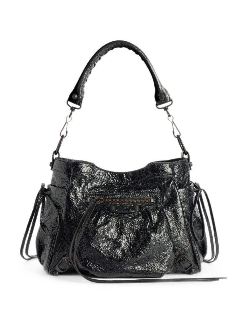 Balenciaga Black Le City Small Lambskin Bucket Bag