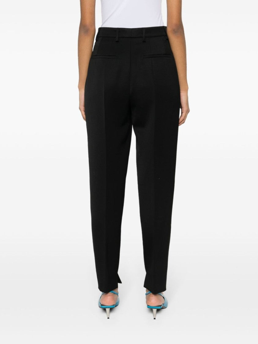 Prada Pressed-Crease Tapered-Leg Trousers