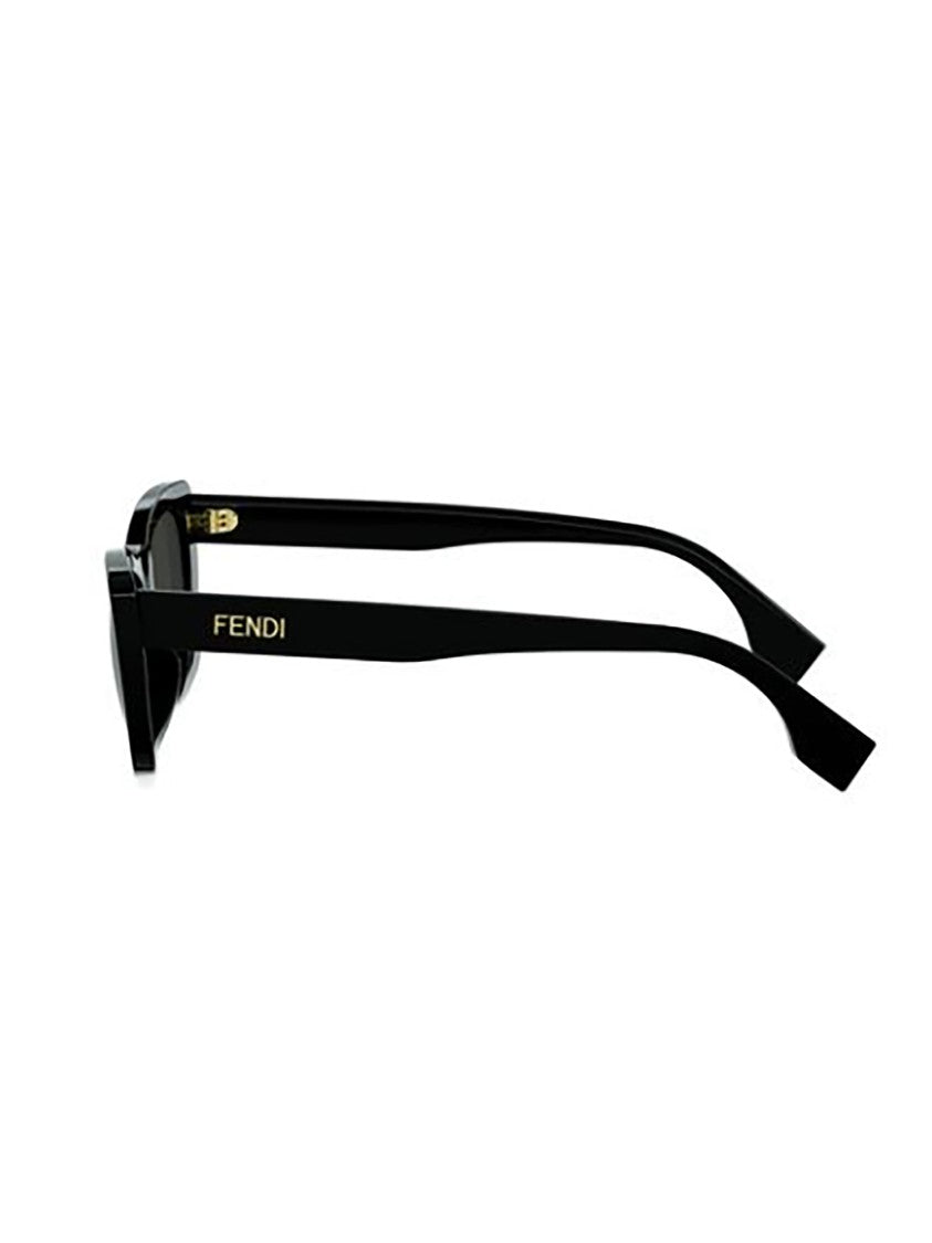 Fendi Fe40185i Rectangular Subtle Logo Sunglasses