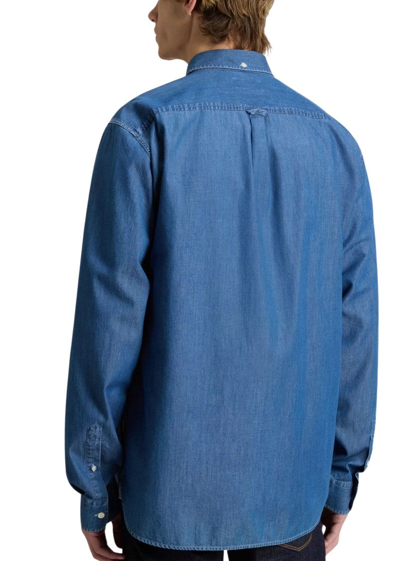 Woolrich Classic Blue Denim Button-Down Shirt