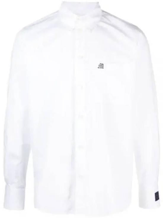 Msgm Long-Sleeve Cotton Shirt With Classic Collar