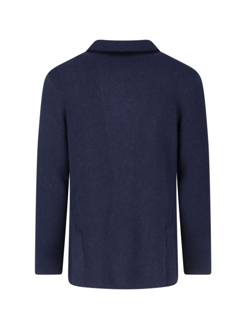Lardini Single-Breasted Jacket – Navy