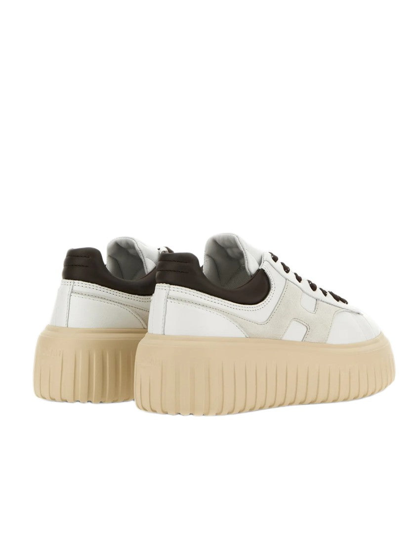 Hogan Nappa Leather Sneakers With Suede H-Stripes