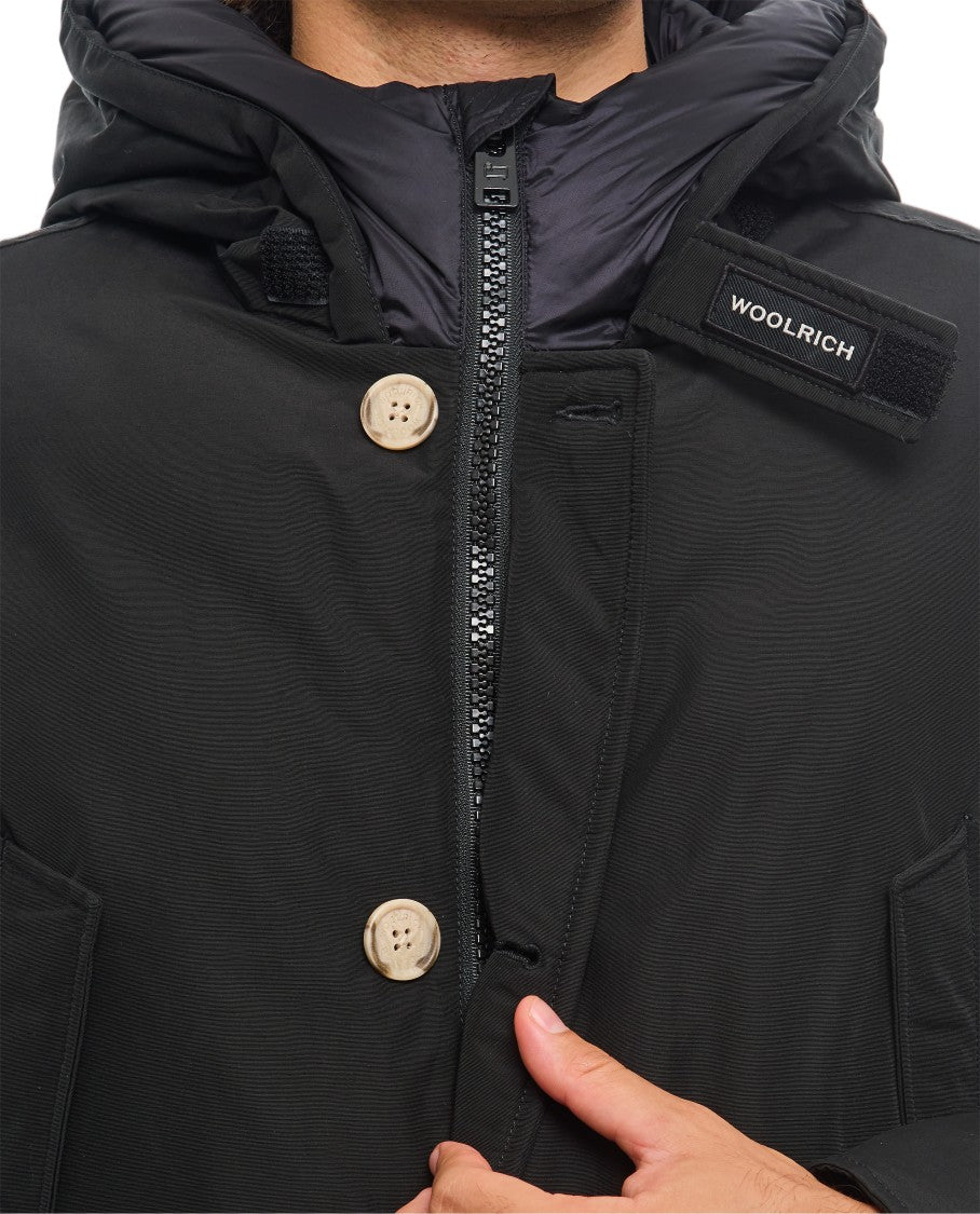 Woolrich Black Artic Hooded Multi-Pocket Parka