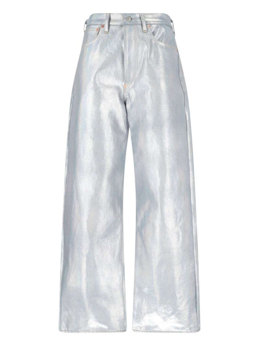 Junya Watanabe Metallic Jeans – Silver
