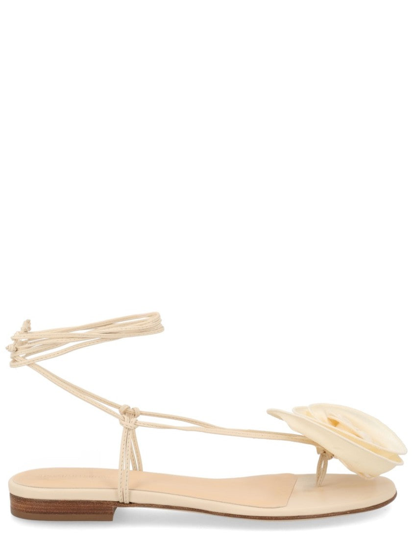Magda Butrym Ankle Wrap Silk Sandals