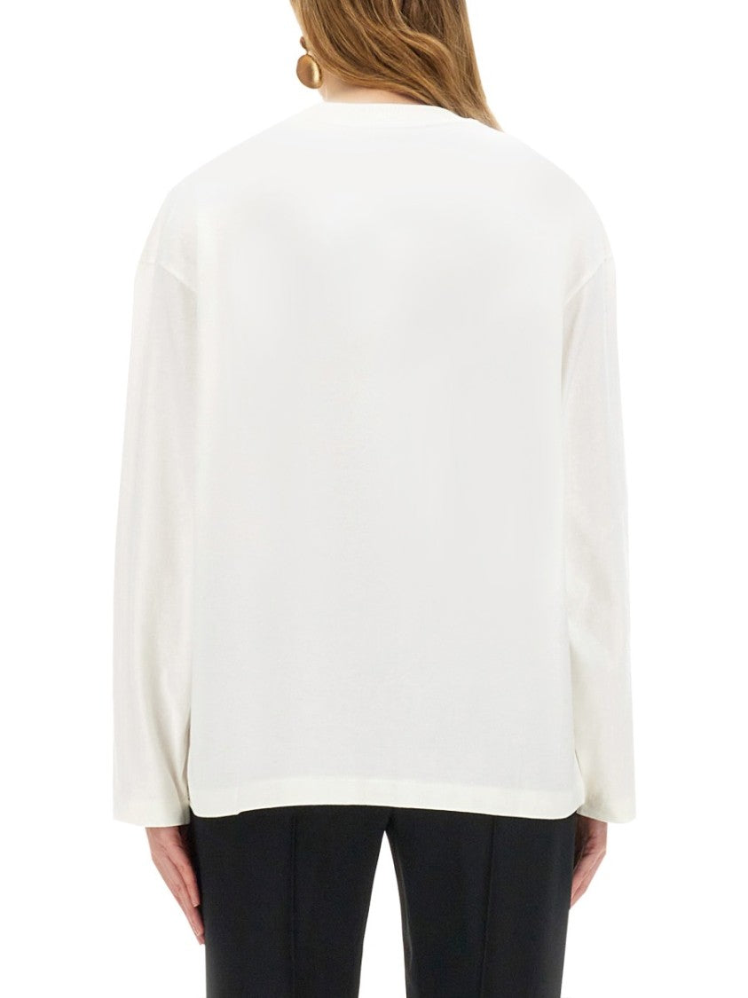Jil Sander Relaxed Fit White Cotton T-Shirt
