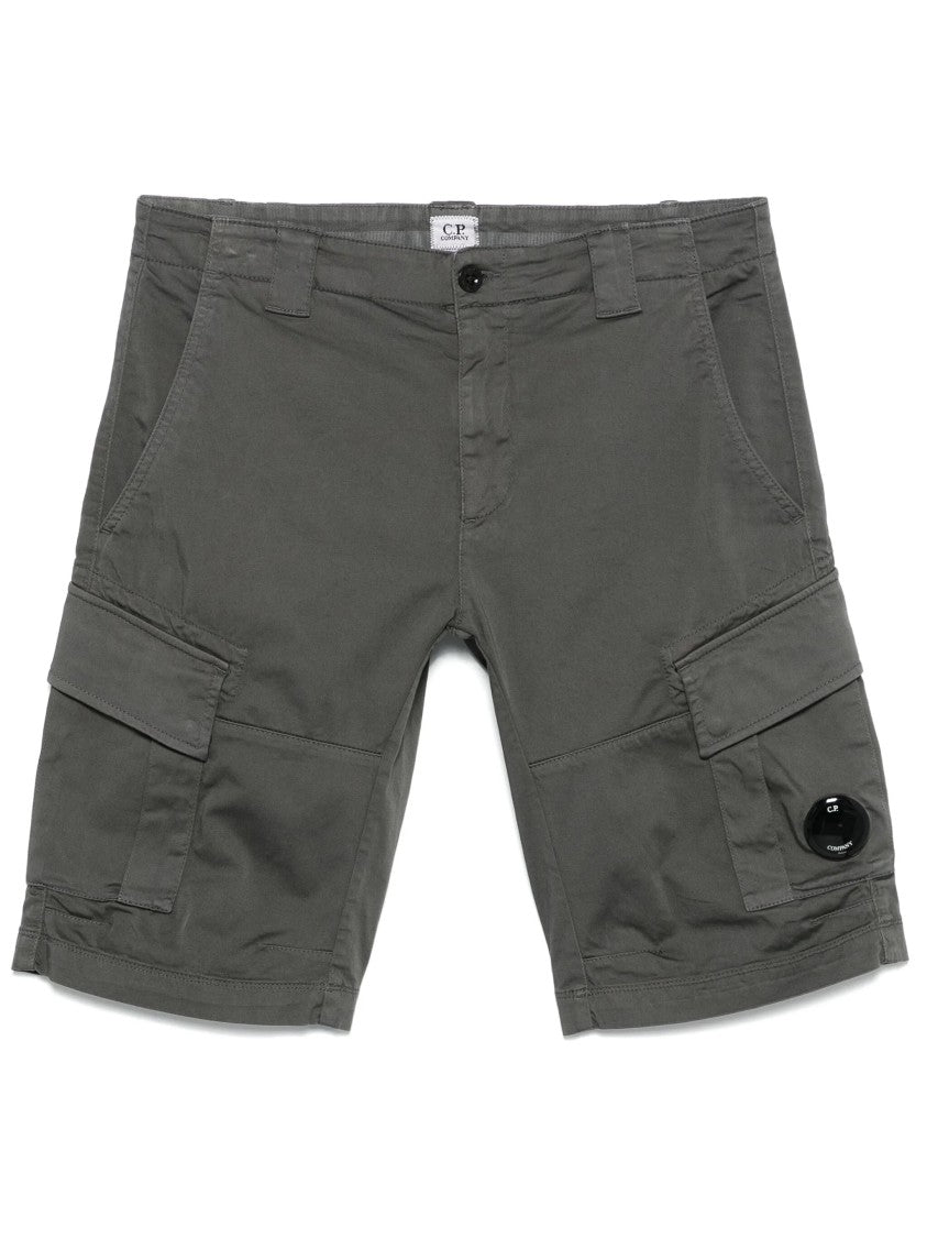 C.P. Company Utilitarian Green Shorts With Multi-Pocket Design