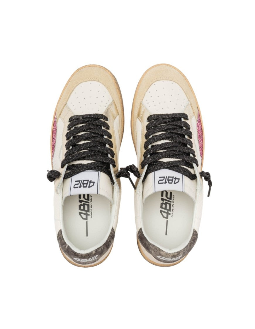 4B12 Low-Top Sneakers With Metallic Finish