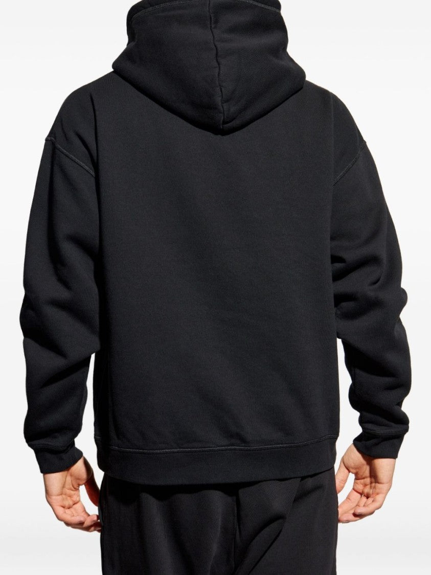 Dsquared2 Relaxed Fit Black Hoodie With Embossed Logo