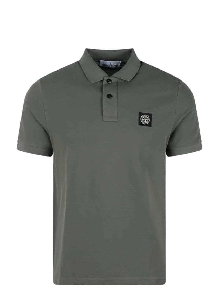 Stone Island Muted Green Fitted Polo Shirt