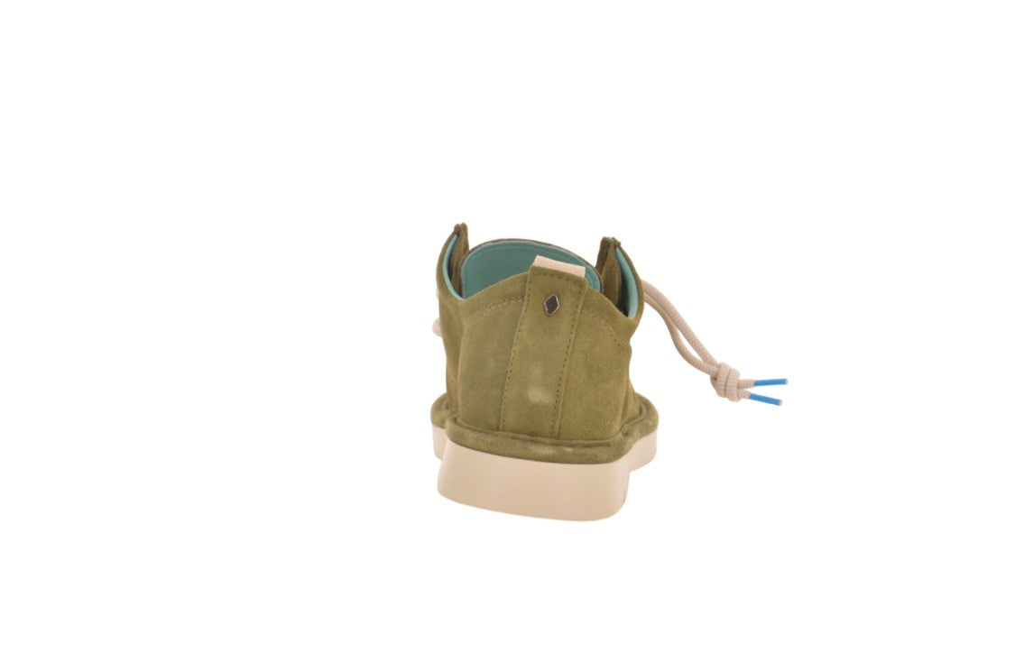 Panchic Olive Suede Tapered Silhouette Shoes